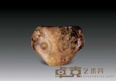 宋 玉刻虎头坠 3.5×2.5cm